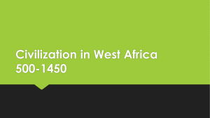 Civilization in West Africa 500-1450