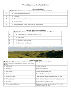 Westward Expansion and Great Plains Study Guide