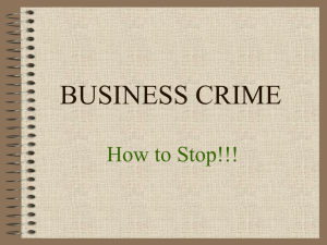 BUSINESS CRIME How to Stop!!!