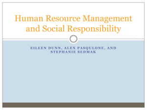 Human Resource Management and Social Responsibility