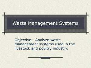 Waste Management Systems Objective:  Analyze waste management systems used in the