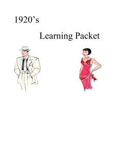 1920’s Learning Packet