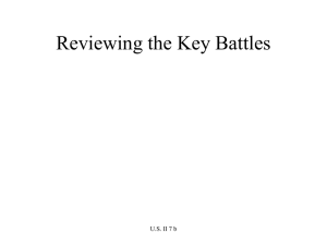 Reviewing the Key Battles U.S. II 7 b