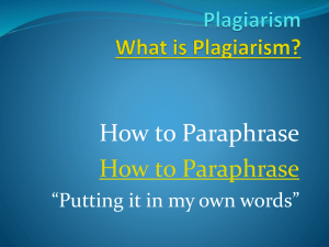 How to Paraphrase “Putting it in my own words”