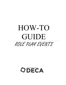 HOW-TO GUIDE ROLE PLAY EVENTS