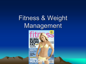 Fitness &amp; Weight Management