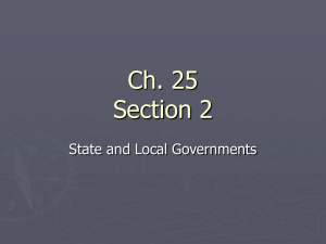 Ch. 25 Section 2 State and Local Governments