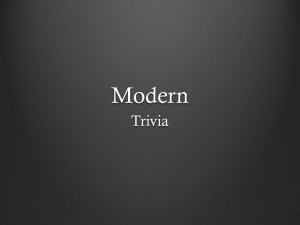 Modern Trivia