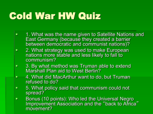 Cold War HW Quiz