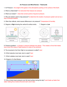 – Flashcards Air Pressure and Wind Review  –