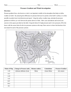 Pressure Gradient and Winds Investigation