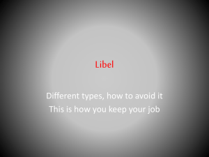 Libel Different types, how to avoid it