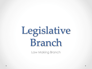 Legislative Branch Law Making Branch