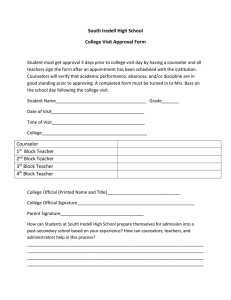 South Iredell High School College Visit Approval Form