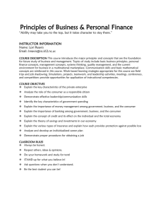 Principles of Business &amp; Personal Finance