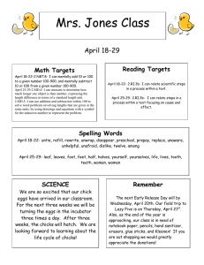 Mrs. Jones Class April 18-29  Reading Targets