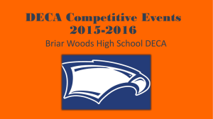 DECA Competitive Events 2015-2016 Briar Woods High School DECA