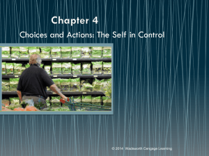 Choices and Actions: The Self in Control