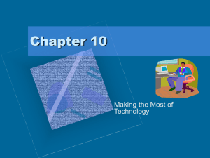 Chapter 10 Making the Most of Technology
