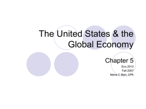 The United States &amp; the Global Economy Chapter 5 Eco 2013