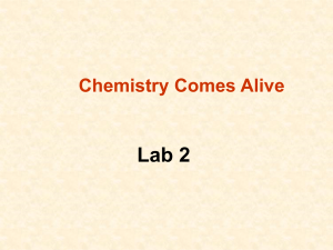 Lab 2 Chemistry Comes Alive