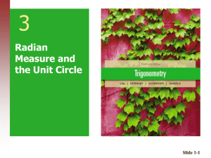 3 Radian Measure and the Unit Circle