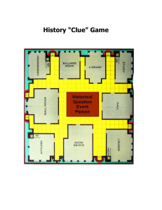History “Clue” Game