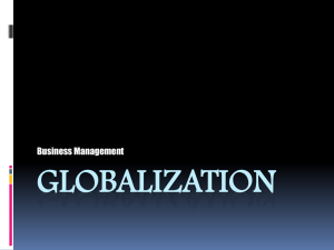 GLOBALIZATION Business Management