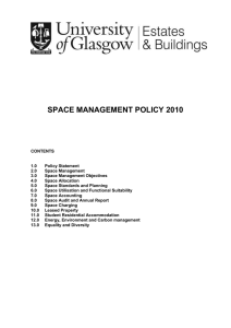 SPACE MANAGEMENT POLICY 2010
