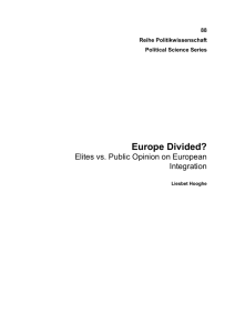 Europe Divided? Elites vs. Public Opinion on European Integration