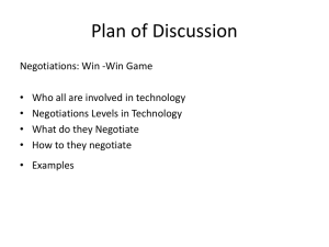 Plan of Discussion