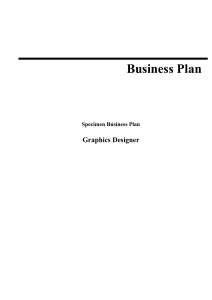 Business Plan  Graphics Designer Specimen Business Plan