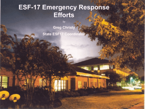 ESF-17 Emergency Response Efforts Florida State Emergency Operations Center
