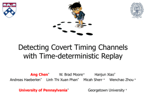 Detecting Covert Timing Channels with Time-deterministic Replay