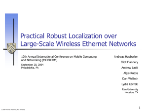 Practical Robust Localization over Large-Scale Wireless Ethernet Networks