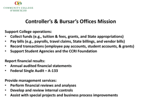 Controller’s &amp; Bursar’s Offices Mission