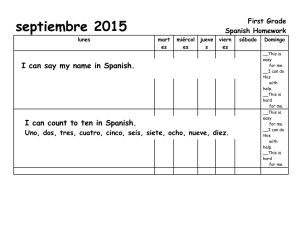 septiembre 2015 I can say my name in Spanish. First Grade