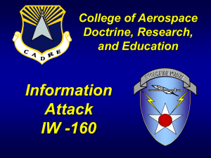 Information Attack IW -160 College of Aerospace