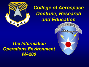 College of Aerospace Doctrine, Research and Education The Information