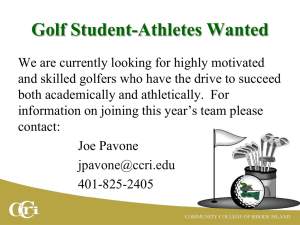 Golf Student-Athletes Wanted
