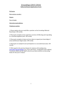 Groundings Editorial Board Application Form