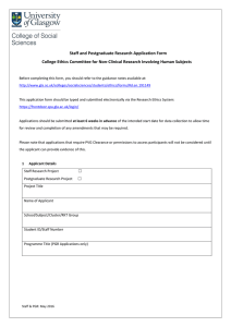Staff and Postgraduate Research Application Form