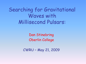 Searching for Gravitational Waves with Millisecond Pulsars: Dan Stinebring