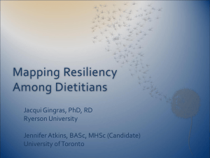 Mapping Resiliency Among Dietitians