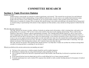 COMMITTEE RESEARCH Section 1: