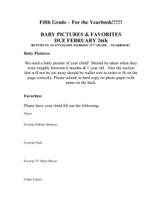 Fifth Grade – For the Yearbook!!!!!!  BABY PICTURES &amp; FAVORITES
