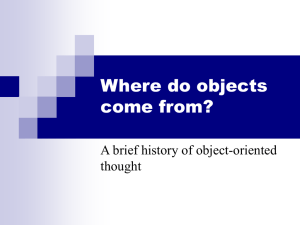 Where do objects come from? A brief history of object-oriented thought