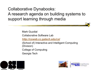 Collaborative Dynabooks: A research agenda on building systems to