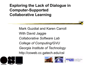 Exploring the Lack of Dialogue in Computer-Supported Collaborative Learning
