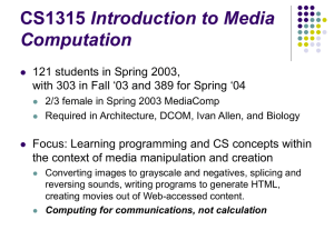Introduction to Media Computation